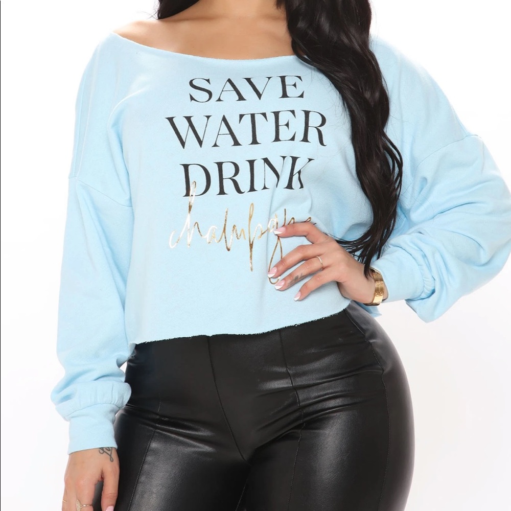 Off the shoulder sweatshirt